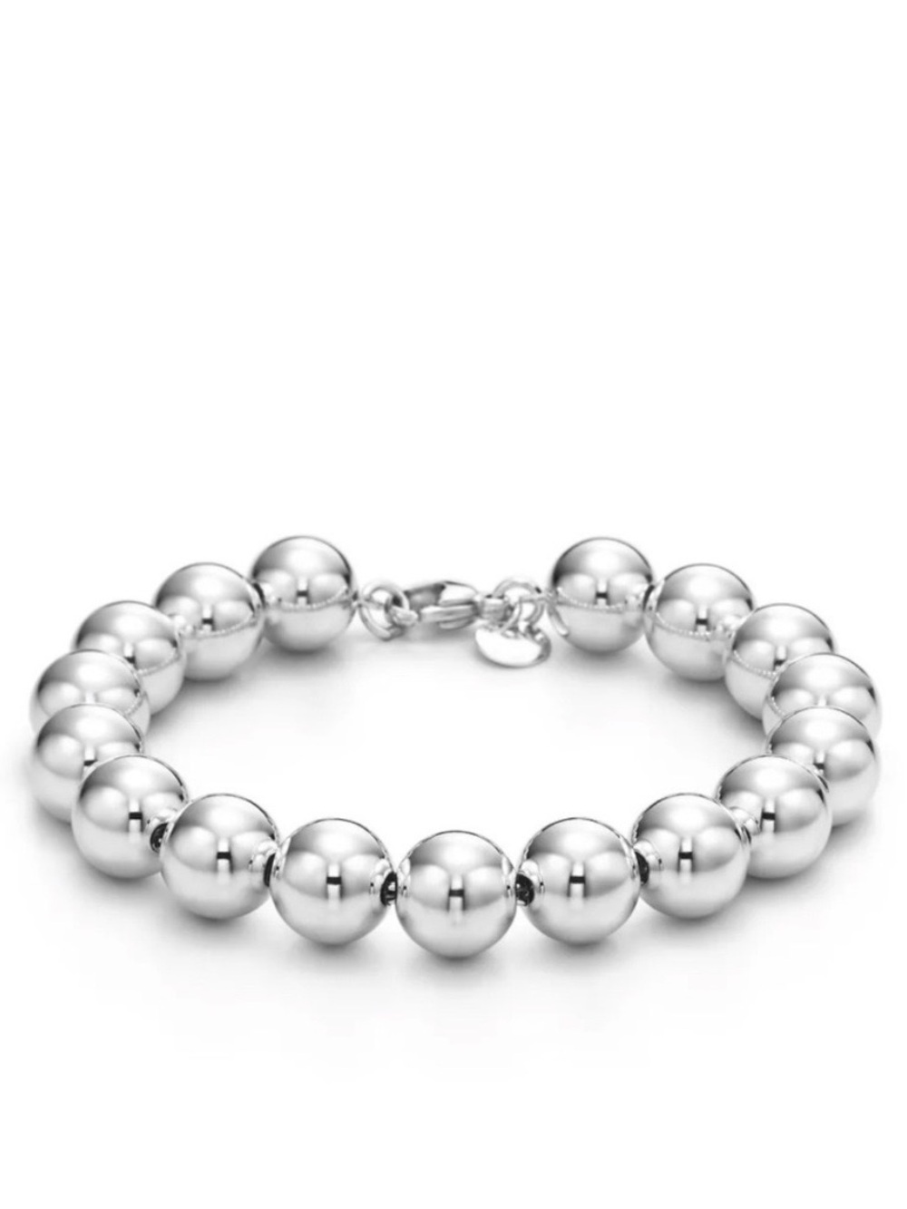 Tiffany & Co. Sterling Silver Hardware Ball Bead 7” Bracelet